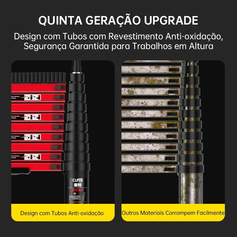 Escada Telescópica Retrátil em Liga de Alumínio — 5m, 7m e 9m, suporta 150kg — imagem 6
